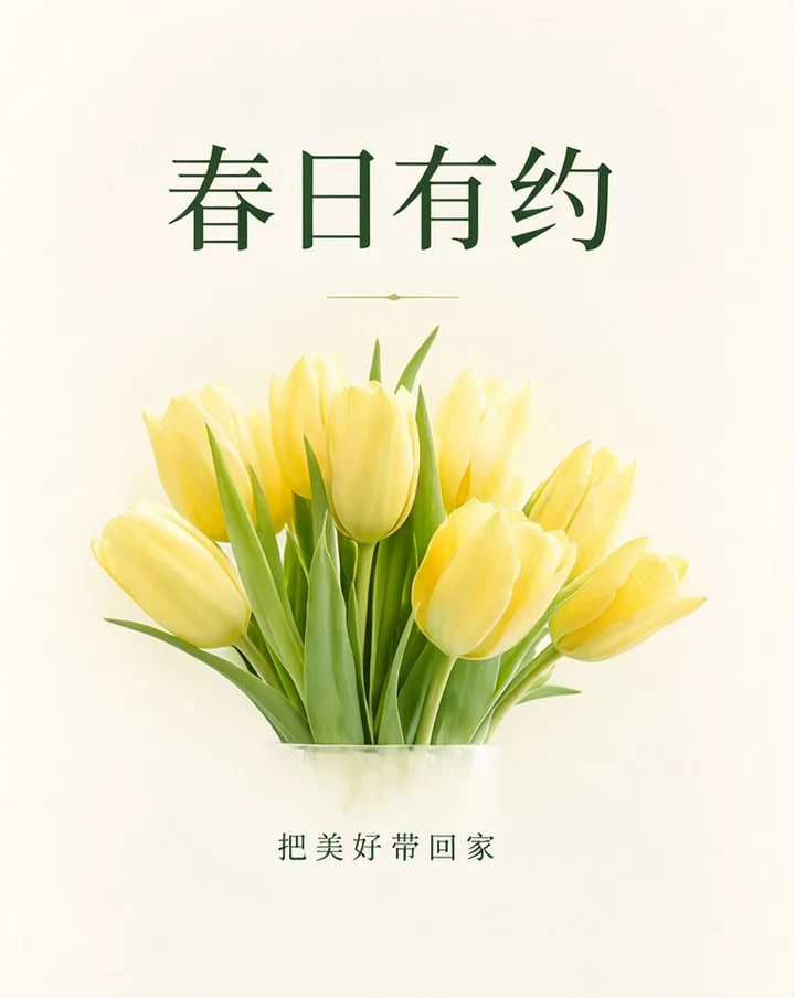 A Chinese flower-shop poster